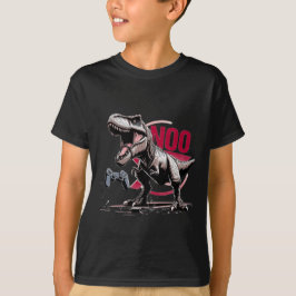 T-Rex Gamer Rage No More Design T-shirt