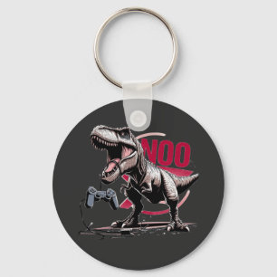T-Rex Gamer Woede Niet Meer Ontwerp Sleutelhanger