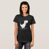 T-Rex Geek Dinosaur Pixel Art Web Developer Nerd T-shirt (Voorkant volledig)
