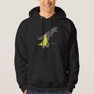 T-rex Geel Indische ringneck, Birb memes Schreeuwe Hoodie