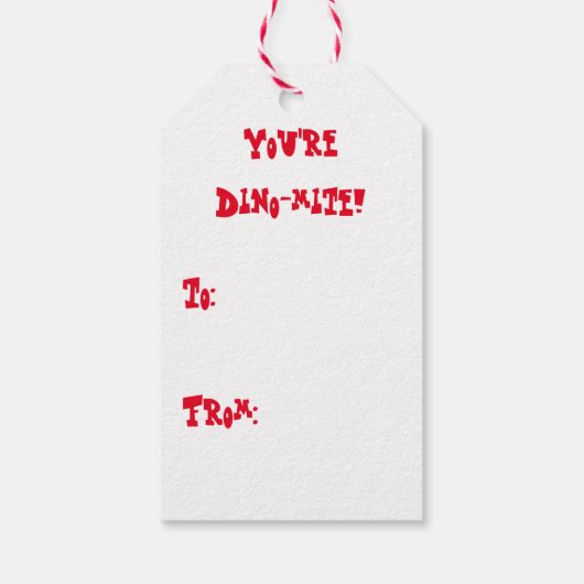 T-Rex Gitaar Kerstmis Cadeaulabel (Achterkant)