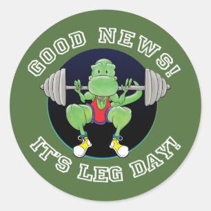 T-Rex. Goed nieuws, het is Been Day! Ronde Sticker