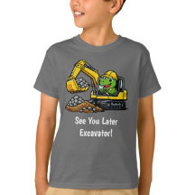 T-Rex graafmachine bouw jongens T-shirt