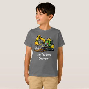 T-Rex graafmachine bouw jongens T-shirt