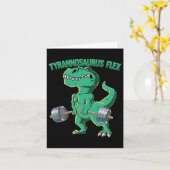 T-rex Gym Bodybuilding Tyrannosaurus Flex Kaart (Gele Bloem)