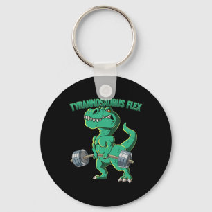 T-rex Gym Bodybuilding Tyrannosaurus Flex Sleutelhanger