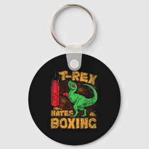 T-rex Haat Boksen Funny Boxer Dinosaur Tyrannosau Sleutelhanger