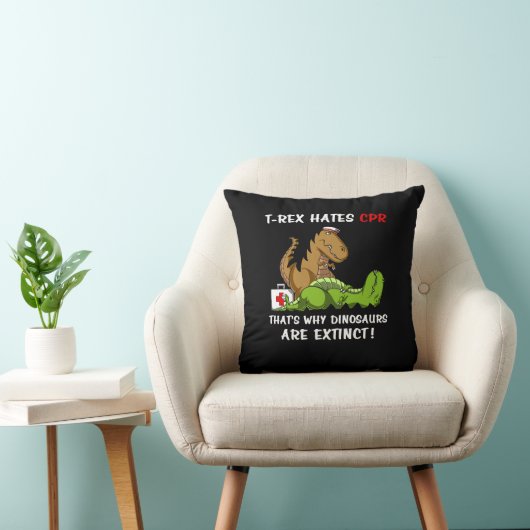 T-Rex haat CPR dat is waarom dinosaurussen uitster Kussen (Stoel)