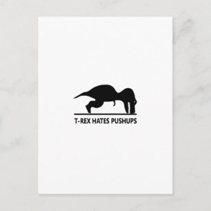 t-rex haat pushups.ai briefkaart