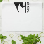 t-rex haat pushups.ai theedoek (Gevouwen)