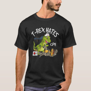 T Rex haat reanimatie dinosaurussen Funny Nurse Re T-shirt