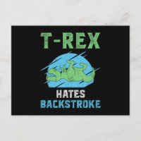 T-Rex haat rugslag zwemmen zwemmer zwemmen grappig
