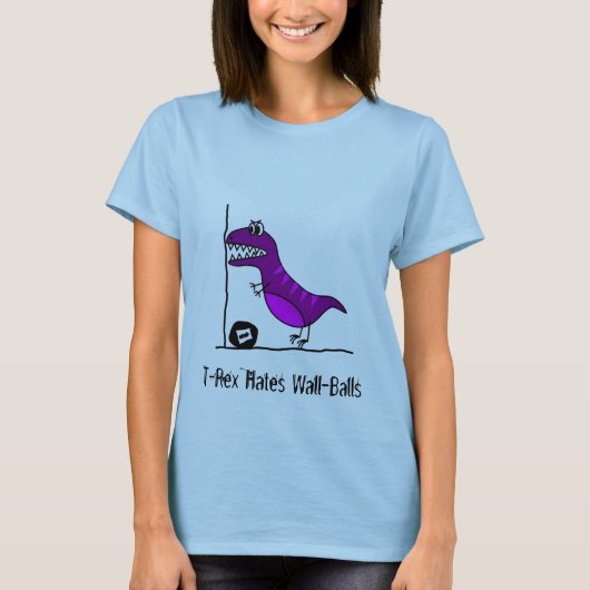 T-Rex haat Wallballen T-shirt (Voorkant)