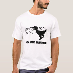 T-Rex Hates die T-shirt zwemt