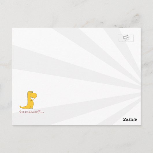 T Rex Hates Gym Class Dinosaur Funny Briefkaart (Achterkant)