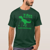T-Rex Hates Hand Grenades T-shirt (Voorkant)