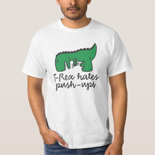 T-Rex hates push-ups T-shirt (Voorkant)