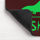T REX HATES PUSHUPS Funny Dino Design Muismat (Hoek)