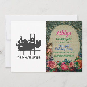 T-rex hates tillen - Kies achtergrondkleur Kaart