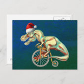 T-Rex Hipster Christmas Briefkaart (Voorkant / Achterkant)