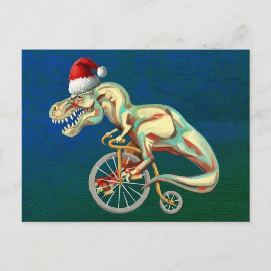 T-Rex Hipster Christmas Briefkaart (Voorkant)