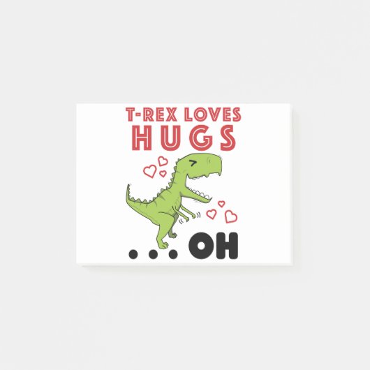 T-Rex houdt van Hugs Funny TRex Short Arms Meme Post-it® Notes (Voorkant)