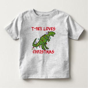 T-Rex houdt van Kerstmis Kinder Shirts