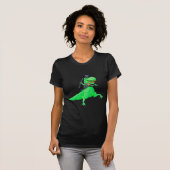T-Rex in bovenste hoogte en trappen T-shirt (Voorkant volledig)