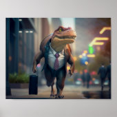 T-Rex in de stad Poster (Voorkant)