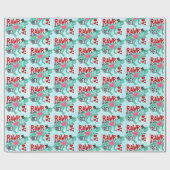 T-Rex in een Top Hat Cute Funny Valentijnsdag Cadeaupapier (Vlak)