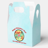 T-Rex in een top Hat Rawr betekent dat ik van je h Bedankdoosjes (Geopend)