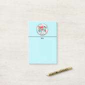 T-Rex in een top Hat Rawr betekent dat ik van je h Post-it® Notes (Op bureau)