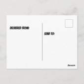 T-rex in verjaardags pet briefkaart (Achterkant)