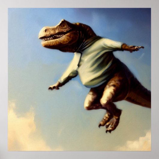 T Rex Jumping Poster (Voorkant)