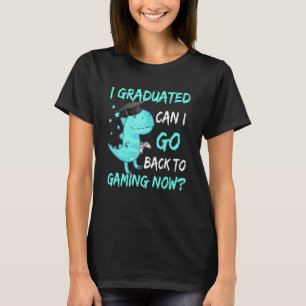 T Rex kan ik teruggaan naar de game Afstuderen Vid T-shirt