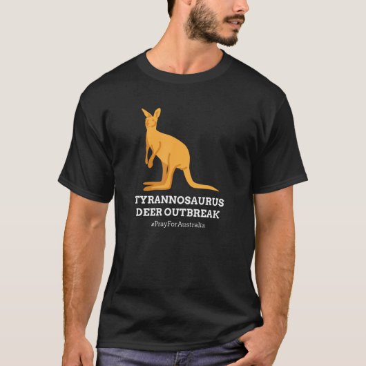 T Rex Kangaroo Tyrannosaurus Deer Australia Humor T-shirt (Voorkant)