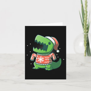 T-Rex Kerst Fun Dinosaurus Lelijke saurus Kaart