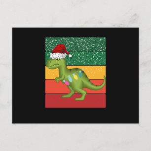 t-rex kerstboom briefkaart