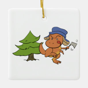 T. Rex kerstboom Shopping Ornament