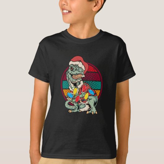 t-rex kerstboom t-shirt (Voorkant)
