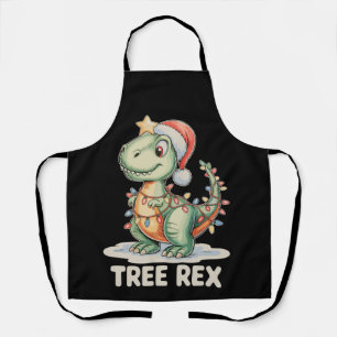 T-Rex Kerstmis Dinosaurus Kerst Lichtjes T-Rex Schort