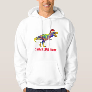 T-Rex Kerstmis Dinosaurus Kerstman Citaat Hoodie