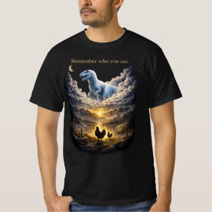 T-Rex Kippen Evolutie Onthoud Wie Je Bent T-shirt