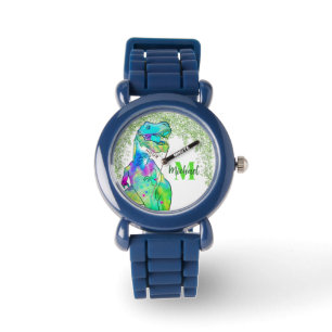 T-Rex kleurrijke gepersonaliseerde Horloge