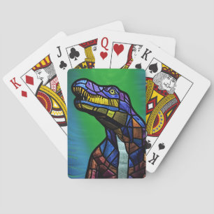 T-Rex Koning Der Dinosauriërs Pokerkaarten