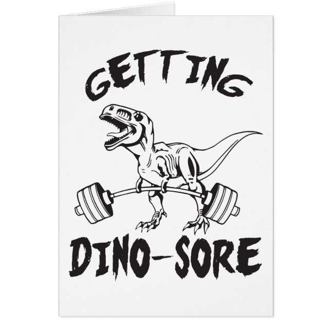 T-Rex, krijgen Dino pijn, grappig, Cartoon, traini (Voorkant)