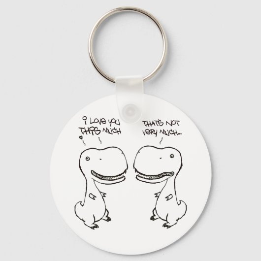 T-rex-liefde Sleutelhanger (Voorkant)