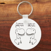 T-rex-liefde Sleutelhanger (Voorkant)