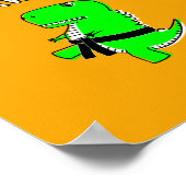 T Rex Loves Taekwondo Poster (Hoek)
