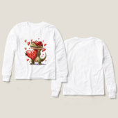 T-Rex manches longues pour la Saint-Valentin pour  (Motif Recto et Verso)